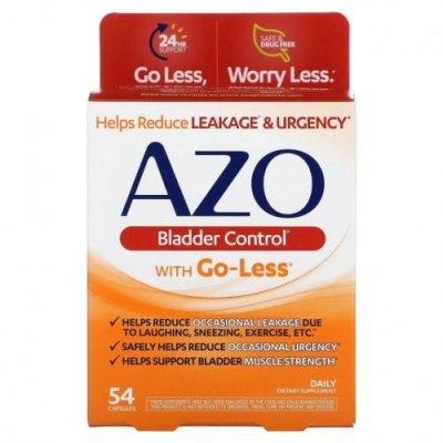 Azo, Bladder Control, with Go-Less, 54 Capsules / Женское здоровье | Аптека | V4.Ru: Маркетплейс