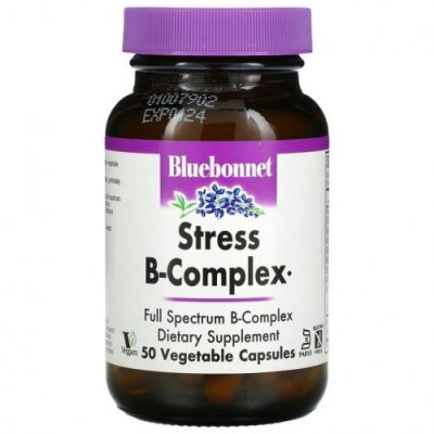 Bluebonnet Nutrition, Stress B-комплекс, 50 растительных капсул / Комплекс витаминов группы B | Аптека | V4.Ru: Маркетплейс