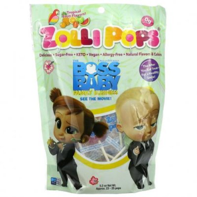 Zollipops, The Clean Teeth Pops, Tropical Fruits, 23-25 Pops, 5.2 oz / Леденцы | Аптека | V4.Ru: Маркетплейс