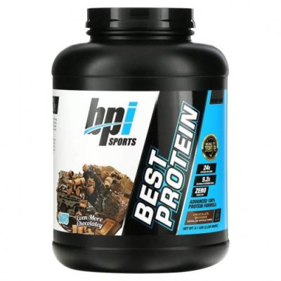 BPI Sports, Лучший протеин, передовая формула 100%-ного протеина, шоколадное брауни, 5,1 фунта (2329 г) / Сывороточные белковые смеси | Аптека | V4.Ru: Маркетплейс