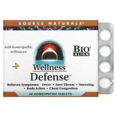 Source Naturals, Wellness Defense, 48 гомеопатических таблеток / Натуральные препараты | Аптека | V4.Ru: Маркетплейс