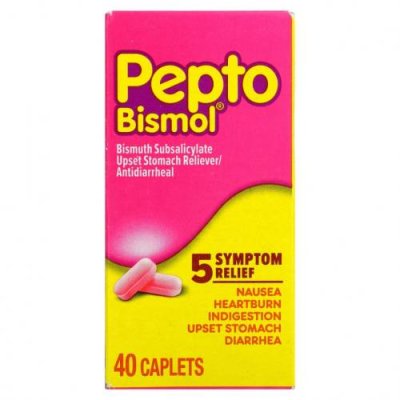 Pepto Bismol, Пепто бисмол, 40 капсул / Препараты для ЖКТ | Аптека | V4.Ru: Маркетплейс