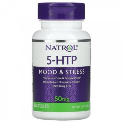 Natrol, 5-HTP, Настроение и стресс, 50 мг, 45 капсул / 5-HTP (гидрокситриптофан) | Аптека | V4.Ru: Маркетплейс