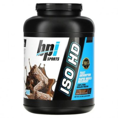 BPI Sports, ISO HD, 100% чистый изолят протеина, со вкусом шоколадного брауни, 2208 г (4,9 фунта) / Изолят сывороточного протеина | Аптека | V4.Ru: Маркетплейс