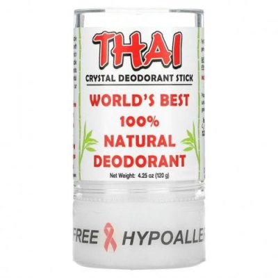 Thai Deodorant Stone, Дезодорант-стик Thai Crystal, 4,25 унции (120 г) / Дезодоранты | Аптека | V4.Ru: Маркетплейс