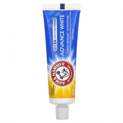 Arm & Hammer, Advance White, высокоэффективная отбеливающая зубная паста, чистый аромат мяты, 4,3 унции (121 г) / Отбеливание | Аптека | V4.Ru: Маркетплейс