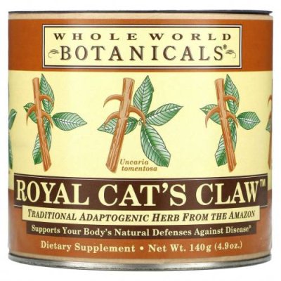 Whole World Botanicals, Королевский кошачий коготь, 140 г (4,9 унции) / Кошачий коготь (Ун-де-Гато) | Аптека | V4.Ru: Маркетплейс