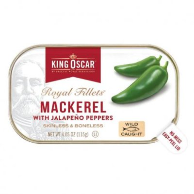 King Oscar, Royal Fillets, Mackerel With Jalapeno Peppers, 4.05 oz ( 115 g) / Морепродукты | Аптека | V4.Ru: Маркетплейс