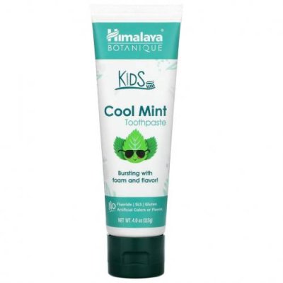 Himalaya, Botanique, Kids Toothpaste, Cool Mint, 4.0 oz (113 ml) / Зубная паста и гель | Аптека | V4.Ru: Маркетплейс