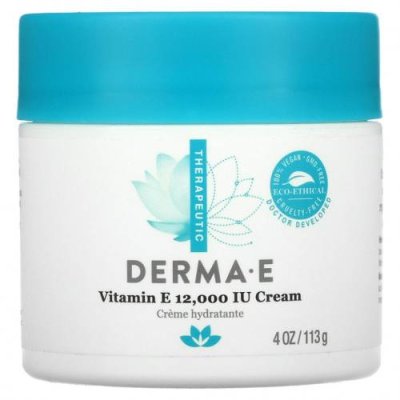 Derma E, крем с витамином E, 12 000 МЕ, 113 г (4 унции) / Увлажняющие средства для лица | Аптека | V4.Ru: Маркетплейс