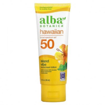 Alba Botanica, Натуральное гавайское солнцезащитное средство, SPF 45, 113 г (4 унции) / Солнцезащитные средства | Аптека | V4.Ru: Маркетплейс