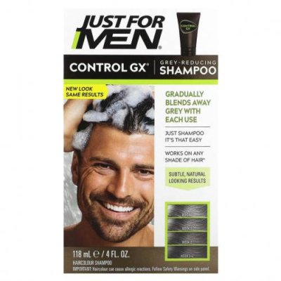 Just for Men, Control GX, шампунь для уменьшения седины, 118 мл (4 жидк. Унции) / Мужской шампунь | Аптека | V4.Ru: Маркетплейс