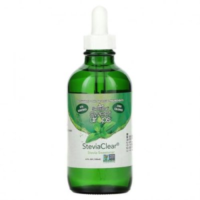 Wisdom Natural, SweetLeaf, Sweet Drops, подсластитель из стевии, SteviaClear, 120 мл (4 жидк. унции) / Стевия | Аптека | V4.Ru: Маркетплейс