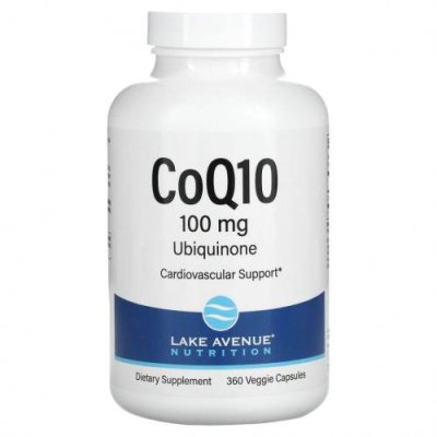 Lake Avenue Nutrition, коэнзим Q10, класса USP, 100 мг, 360 растительных капсул / Коэнзим Q10 (CoQ10) | Аптека | V4.Ru: Маркетплейс