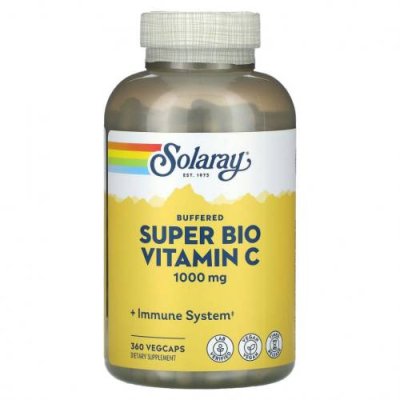 Solaray, Super Bio Vitamin C, буферизированный витамин С, 500 мг, 360 вегетарианских капсул / Витамин С | Аптека | V4.Ru: Маркетплейс