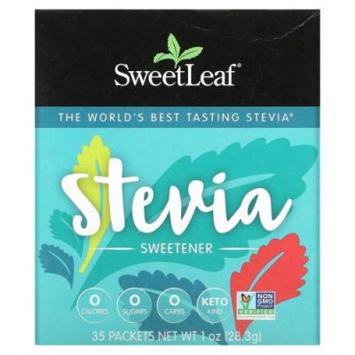 Wisdom Natural, Sweetleaf Sweetener 1Gm 35 Packet / Стевия | Аптека | V4.Ru: Маркетплейс