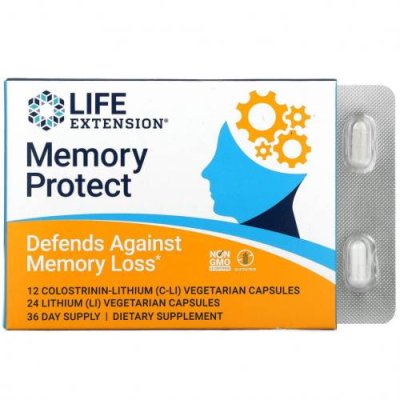 Life Extension, Memory protect, 36 вегетарианских капсул / Препараты для памяти и когнитивных функций | Аптека | V4.Ru: Маркетплейс