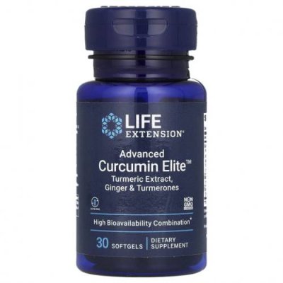 Life Extension, Advanced Curcumin Elite, экстракт куркумы, имбирь и турмероны, 30 капсул / Куркума и куркумин | Аптека | V4.Ru: Маркетплейс