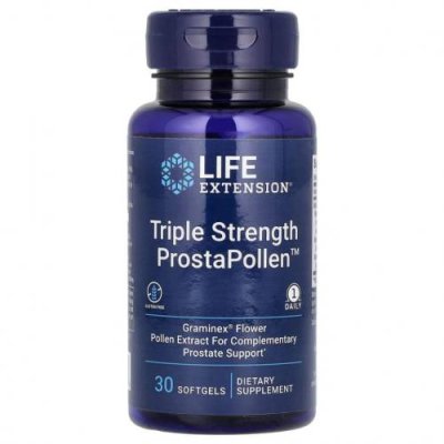 Life Extension, Triple Strength ProstaPollen, добавка для мужского здоровья с тройной силой, 30 капсул / Предстательная железа | Аптека | V4.Ru: Маркетплейс