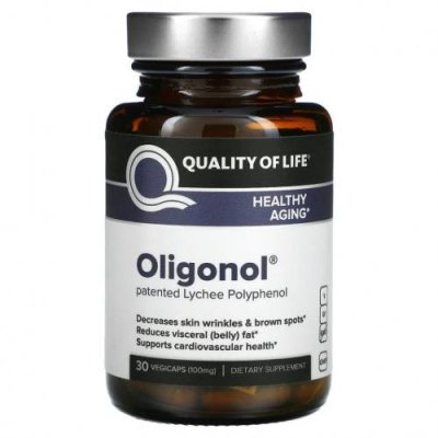 Quality of Life Labs, Oligonol, 100 мг, 30 вегетарианских капсул / Антиоксидантные формулы | Аптека | V4.Ru: Маркетплейс