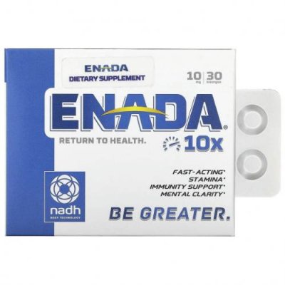 ENADA, 10х, 10 мг, 30 пастилок / NADH | Аптека | V4.Ru: Маркетплейс