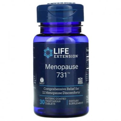 Life Extension, Menopause 731, 30 вегетарианских таблеток, покрытых кишечнорастворимой оболочкой / Женские гормональные средства | Аптека | V4.Ru: Маркетплейс