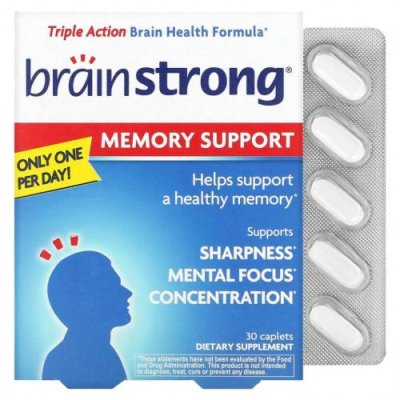 BrainStrong, Средство для улучшения памяти, 30 капсул / Препараты для памяти и когнитивных функций | Аптека | V4.Ru: Маркетплейс