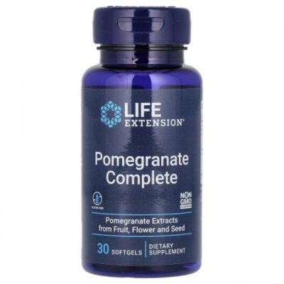 Life Extension, Pomegranate Complete, гранатовый комплекс, 30 капсул / Экстракт граната | Аптека | V4.Ru: Маркетплейс