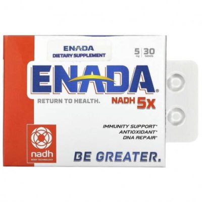 ENADA, NADH 5x, 5 мг, 30 таблеток / NADH | Аптека | V4.Ru: Маркетплейс