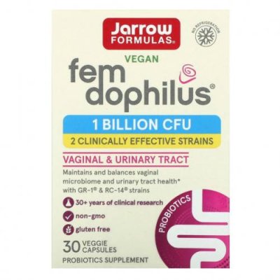 Jarrow Formulas, Fem Dophilus для женщин, 30 растительных капсул / Лактобациллы | Аптека | V4.Ru: Маркетплейс