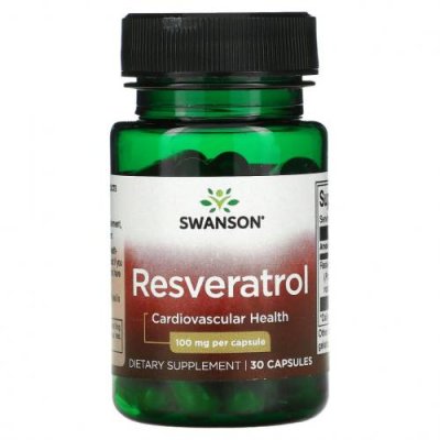 Swanson, Resveratrol, Cardiovascular, 100 mg, 30 Capsules / Ресвератрол | Аптека | V4.Ru: Маркетплейс