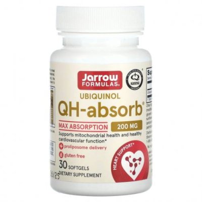 Jarrow Formulas, убихинол QH-Absorb, 200 мг, 30 мягких таблеток / Ubiquinol, CoQ10 | Аптека | V4.Ru: Маркетплейс