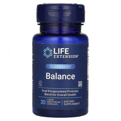 Life Extension, FLORASSIST Balance, 30 жидких вегетарианских капсул / Пробиотики | Аптека | V4.Ru: Маркетплейс