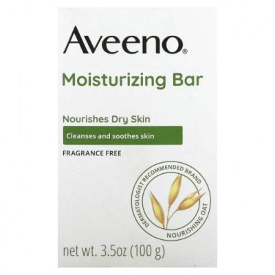 Aveeno, увлажняющее средство с питательным овсом, без запаха, 100 г (3,5 унции) / Кусковое мыло | Аптека | V4.Ru: Маркетплейс