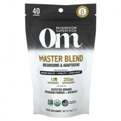 Om Mushrooms, Mushroom Master Blend, смесь грибов, 90 г (3,17 унции) / Грибные смеси | Аптека | V4.Ru: Маркетплейс