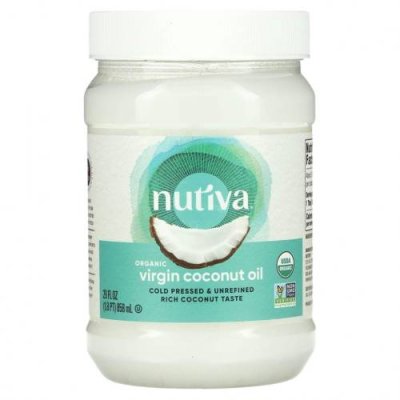 Nutiva, органическое кокосовое масло первого отжима, 858 мл (29 жидк. унций) / Кокосовое масло | Аптека | V4.Ru: Маркетплейс