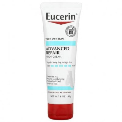 Eucerin, усовершенствованный восстанавливающий крем для ног, без запаха, 85 г (3 унции) / Крем для ног | Аптека | V4.Ru: Маркетплейс