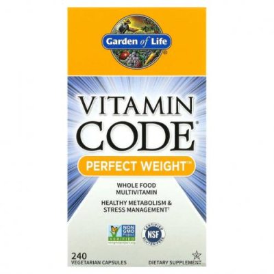 Garden of Life, Vitamin Code, Perfect Weight, 240 вегетарианских капсул / Мультивитамины | Аптека | V4.Ru: Маркетплейс