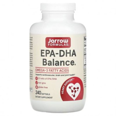 Jarrow Formulas, EPA-DHA Balance, 240 мягких таблеток / Рыбий жир омега-3 | Аптека | V4.Ru: Маркетплейс