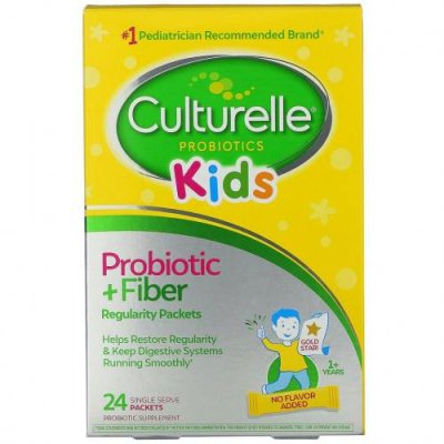 Culturelle, Kids, пробиотик + клетчатка, для нормальной работы кишечника, для детей от 1 года, 24 порционных пакетика / Пробиотики для детей | Аптека | V4.Ru: Маркетплейс