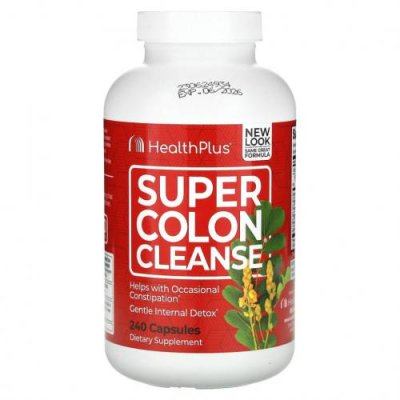 Health Plus, Super Colon Cleanse, превосходное средство для очищения толстой кишки, 240 капсул / Очищение кишечника | Аптека | V4.Ru: Маркетплейс