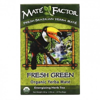 Mate Factor, Органический Yerba Mate, свежий зеленый чай 24 чайных пакетиков, 2.96 унции (84 г) / Чай мате | Аптека | V4.Ru: Маркетплейс