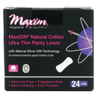 Maxim Hygiene Products, Ультратонкие ежедневные прокладки, натуральная технология MaxION с использованием серебра, легкие, 24 шт. / Гигиенические прокладки | Аптека | V4.Ru: Маркетплейс