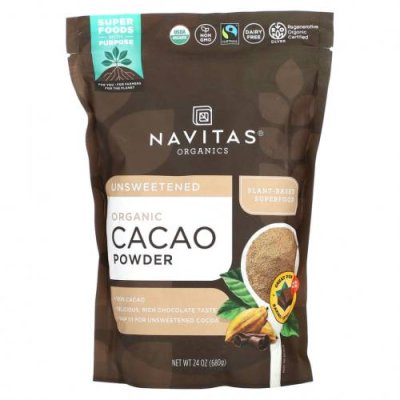 Navitas Organics, органический какао-порошок, 680 г (24 унции) / Какао | Аптека | V4.Ru: Маркетплейс