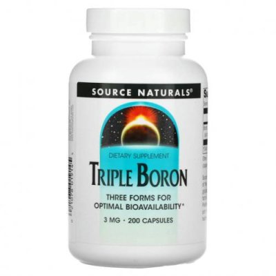 Source Naturals, Triple Boron, 3 мг, 200 капсул / Бор | Аптека | V4.Ru: Маркетплейс