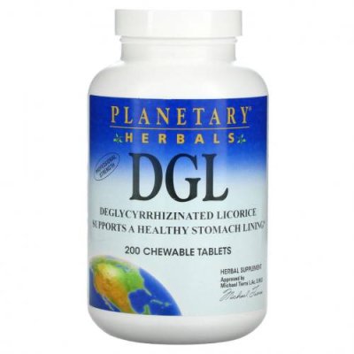 Planetary Herbals, DGL, глицирризинат солодки, 200 жевательных таблеток / Корень солодки (DGL) | Аптека | V4.Ru: Маркетплейс