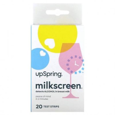 UpSpring, Milkscreen, тест-полоски для выявления спирта в грудном молоке, 20 тест-полосок / Аксессуары для грудного вскармливания | Аптека | V4.Ru: Маркетплейс