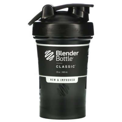 Blender Bottle, Classic With Loop, классический шейкер с петелькой, черный 600 мл (20 унций) / Бутылки, шейкеры и вода | Аптека | V4.Ru: Маркетплейс