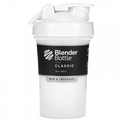 Blender Bottle, Classic With Loop, классический шейкер с петелькой, белый 600 мл (20 унций) / Бутылки, шейкеры и вода | Аптека | V4.Ru: Маркетплейс