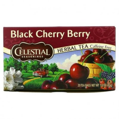 Celestial Seasonings, Травяной чай, Черная вишня, без кофеина 20 чайных пакетиков, 1.6 унции (44 г) / Фруктовый чай | Аптека | V4.Ru: Маркетплейс